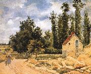 Camille Pissarro Pang Schwarz road map oil on canvas